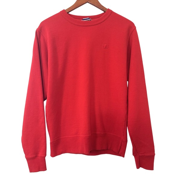 Champion Other - Champion Crewneck Sweatshirt Red Mens Small Embroidered Logo Pullover Fleece